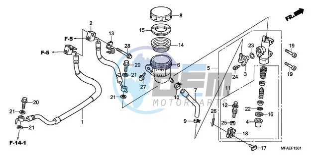 REAR BRAKE MASTER CYLINDER (CBF1000A/T/S)