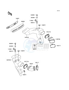 NINJA ZX-12R ZX1200B6F FR GB XX (EU ME A(FRICA) drawing Air Duct