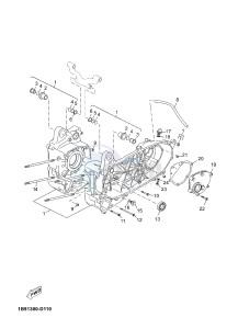 X-MAX125 XMAX 125 EVOLIS 125 (2ABF) drawing CRANKCASE