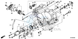 TRX500FM1E TRX500FM1 Europe Direct - (ED) drawing FRONT CRANKCASE COVER