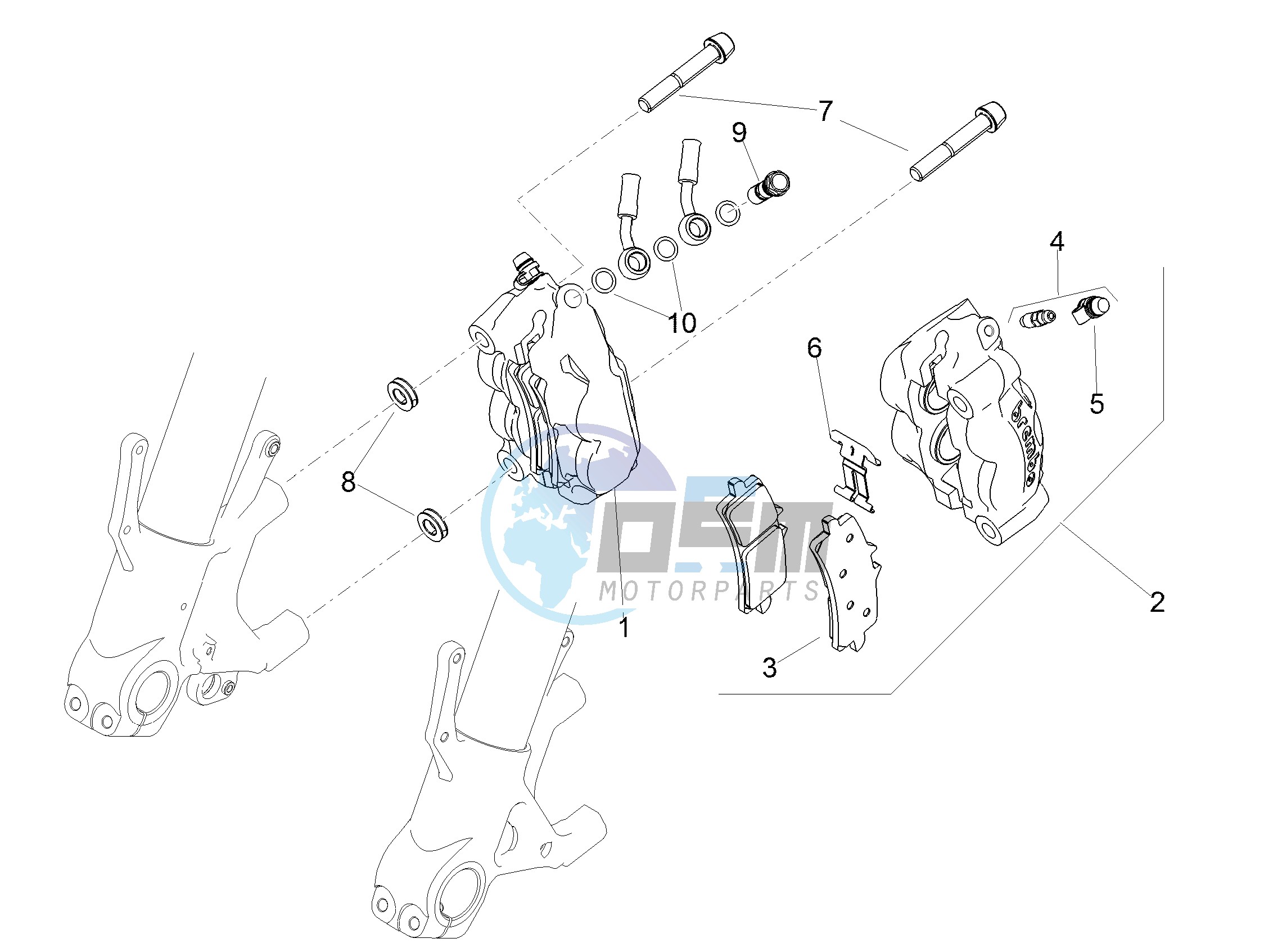 Front brake caliper