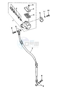 XV VIRAGO 535 drawing FRONT MASTER CYLINDER FLAT HANDLE