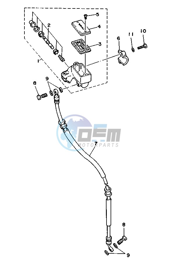 FRONT MASTER CYLINDER FLAT HANDLE