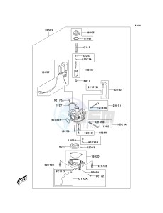 KSF 90 A [KFX90] (A7F-A9S) A7F drawing CARBURETOR-- A7F- -