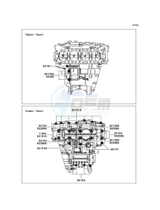 NINJA_ZX-10R ZX1000JBF FR GB XX (EU ME A(FRICA) drawing Crankcase Bolt Pattern