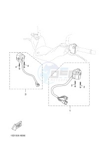 YP125RA (ABS) X-MAX 125 ABS (2DMG 2DMG) drawing HANDLE SWITCH & LEVER