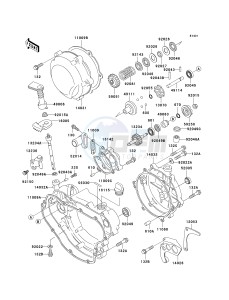 KDX 220 A [KDX220R] (A9) [KDX220R] drawing ENGINE COVER-- S- -