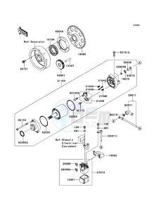 Z1000SX ZX1000GBF FR GB XX (EU ME A(FRICA) drawing Starter Motor