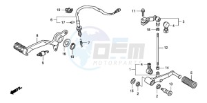 CBF600NA drawing BRAKE PEDAL/ CHANGE PEDAL (CBF600S8/SA8/N8/NA8)