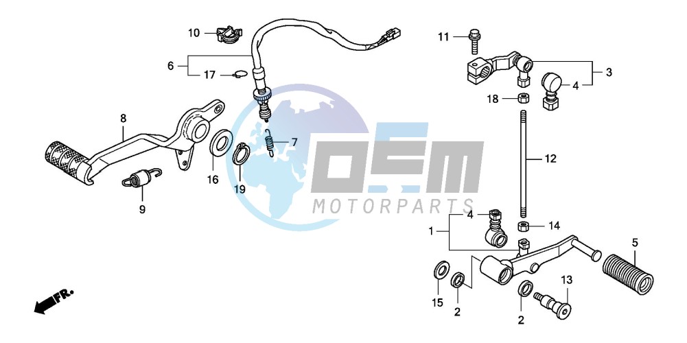 BRAKE PEDAL/ CHANGE PEDAL (CBF600S8/SA8/N8/NA8)