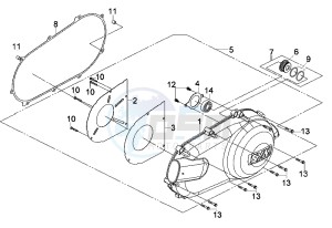 QUADLANDER 250 drawing CRANKCASE COVER LEFT