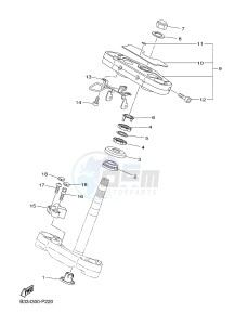 XVS950CR XVS950 CAFE RACER XV950 RACER (B33M) drawing STEERING