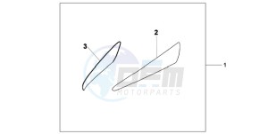 XL1000V9 Ireland - (EK) drawing SIDE FAIRING ACCENT