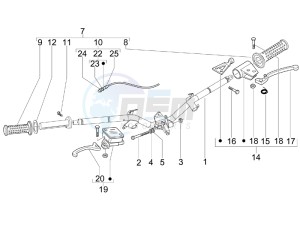 Fly 150 4t (USA) USA drawing Handlebars - Master cilinder