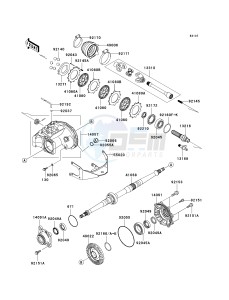 KVF 360 B [PRAIRIE 360] (B6F-B9F) B6F drawing DRIVE SHAFT-REAR