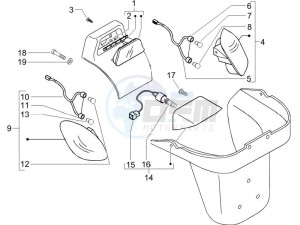 X9 125 Evolution potenziato (UK) drawing Tail light - Turn signal lamps