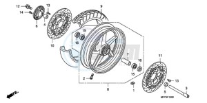 CB1300SA9 Europe Direct - (ED / ABS BCT MME TWO) drawing FRONT WHEEL