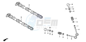 CBR600F3 drawing CAMSHAFT/VALVE