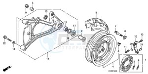 PES125R9 Europe Direct - (ED / STC) drawing REAR WHEEL/SWINGARM