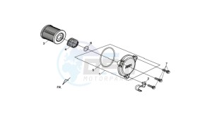 MAXSYM 400 EFI drawing OIL FILTER