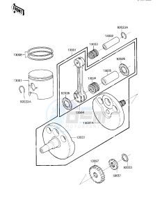 KXT 250 A [TECATE] (A1) [TECATE] drawing CRANKSHAFT_PISTON -- 84 A1- -