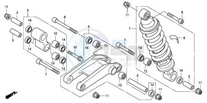 CBF1000A drawing REAR CUSHION