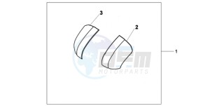 XL1000V9 E / MKH drawing PANNIER SCUFF PAD SET A