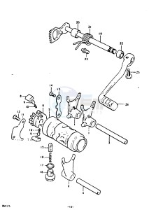 RM125 (N-T) drawing GEAR SHIFTING