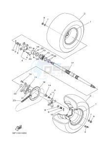 YFZ450R YFZ450RD (18PS 18PP) drawing REAR WHEEL