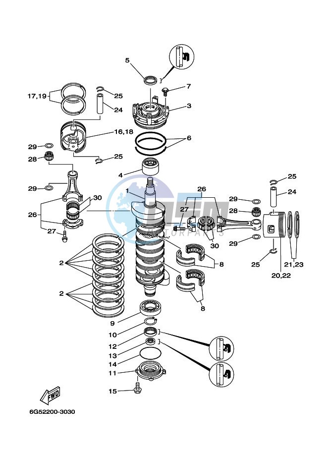 CRANKSHAFT--PISTON