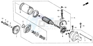 CB1000F drawing STARTING MOTOR