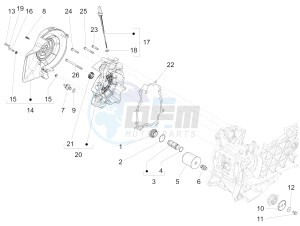 Liberty 125 iGet 4T 3V ie ABS (APAC) drawing Flywheel magneto cover - Oil filter