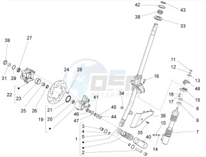 SXL 150 4T 3V CARB drawing Fork/steering tube - Steering bearing unit