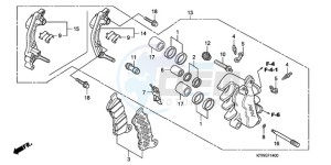 SH300AR9 UK - (E / ABS MKH SPC) drawing FRONT BRAKE CALIPER