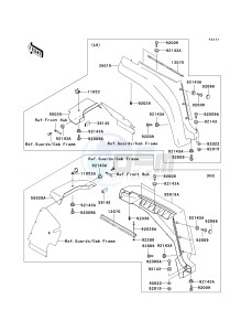 KAF 950 B [MULE 3010 DIESEL 4X4] (B2-B3) [MULE 3010 DIESEL 4X4] drawing FRONT FENDER-- S- -