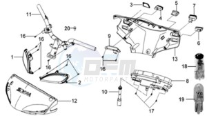 JET EURO X 50 drawing HANDLEBAR / HANDLEBAR COVER / DASHBOARD