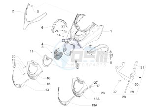 MP3 300 LT BUSINESS - SPORT ABS - ENJOY (EMEA) drawing Front shield