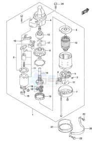 DF 70A drawing Starting Motor