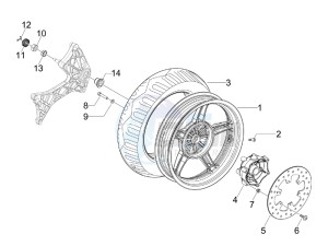 Runner 125 ST 4T E3 (EMEA) drawing Rear wheel