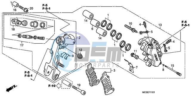 L. FRONT BRAKE CALIPER