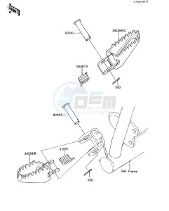 KDX 80 C [KDX80] (C1-C5) [KDX80] drawing FOOTRESTS