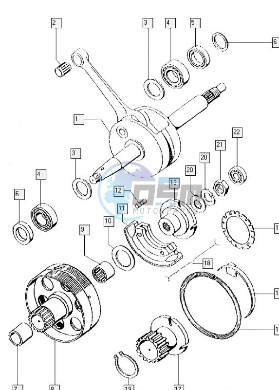 Crankshaft-clutch