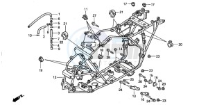 TRX300FW FOURTRAX 300 4X4 drawing FRAME BODY