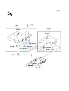 Z1000SX ABS ZX1000HBF FR GB XX (EU ME A(FRICA) drawing Seat