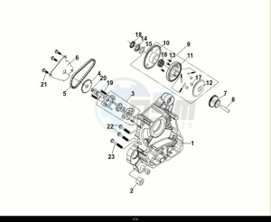 SYMPHONY ST 125 LC (XL12WW-EU) (E5) (M1) drawing R CRANK CASE-OIL PUMP ASSY