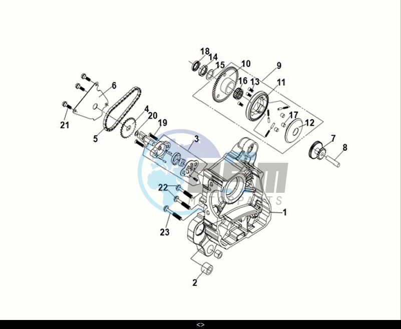 R CRANK CASE-OIL PUMP ASSY