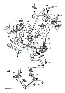 GSX-R750 (J-K-L) drawing SECOND AIR (MODEL L E18)