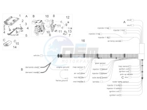 RSV4 1000 RR USA USA drawing Central electrical system