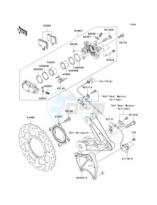 ZG 1400 A [CONCOURS 14 ABS] (8F-9F) A9F drawing REAR BRAKE