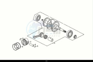 SYMPHONY CARGO 125 (AY12WA-EU) (E5) (M1) drawing CRANK SHAFT